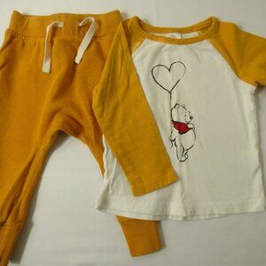 Hanna Andersson Disney Pooh Bear Outfit, Size 2 Years